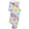 2.5" Multi Polka Dots on Royal Ribbon: White/Lavender (10 Yards)